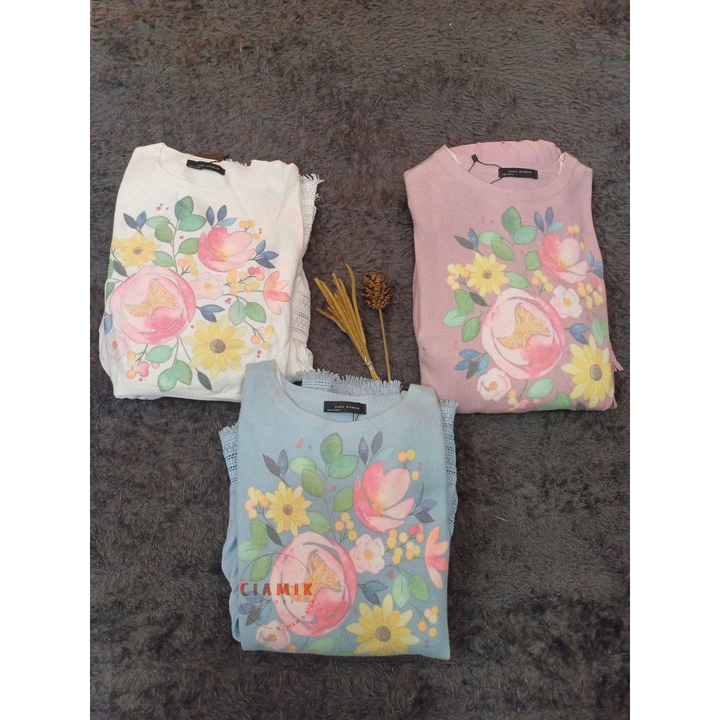 Gamis rajut kombinasi katun tingkat bulu import