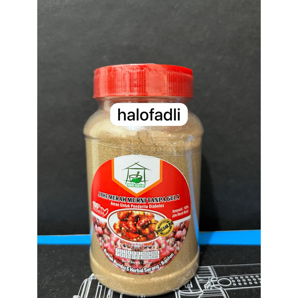 

Jahe Merah Tanpa Gula (Jahe Merah Murni Tanpa Gula Aman Untuk Penderita Diabetes)