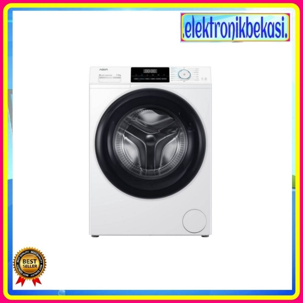 MESIN CUCI AQUA FQW 720 BF / MESIN CUCI AQUA FRONT LOADING 7KG / AQUA FQW-720BF MESIN CUCI 7 KG