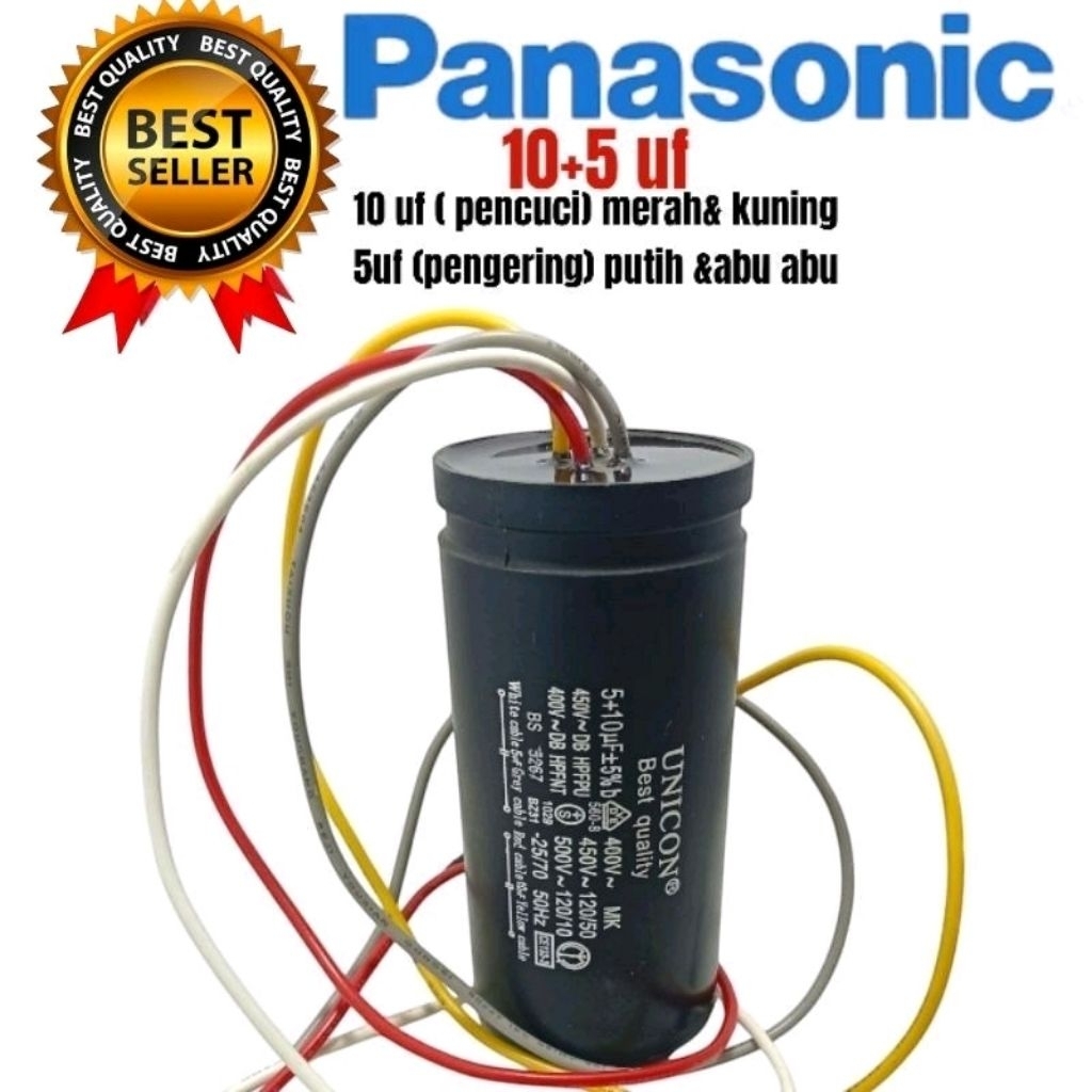 kapasitor mesin cuci panasonic NAW97BC1 mesin cuci panasonic 2 tabung