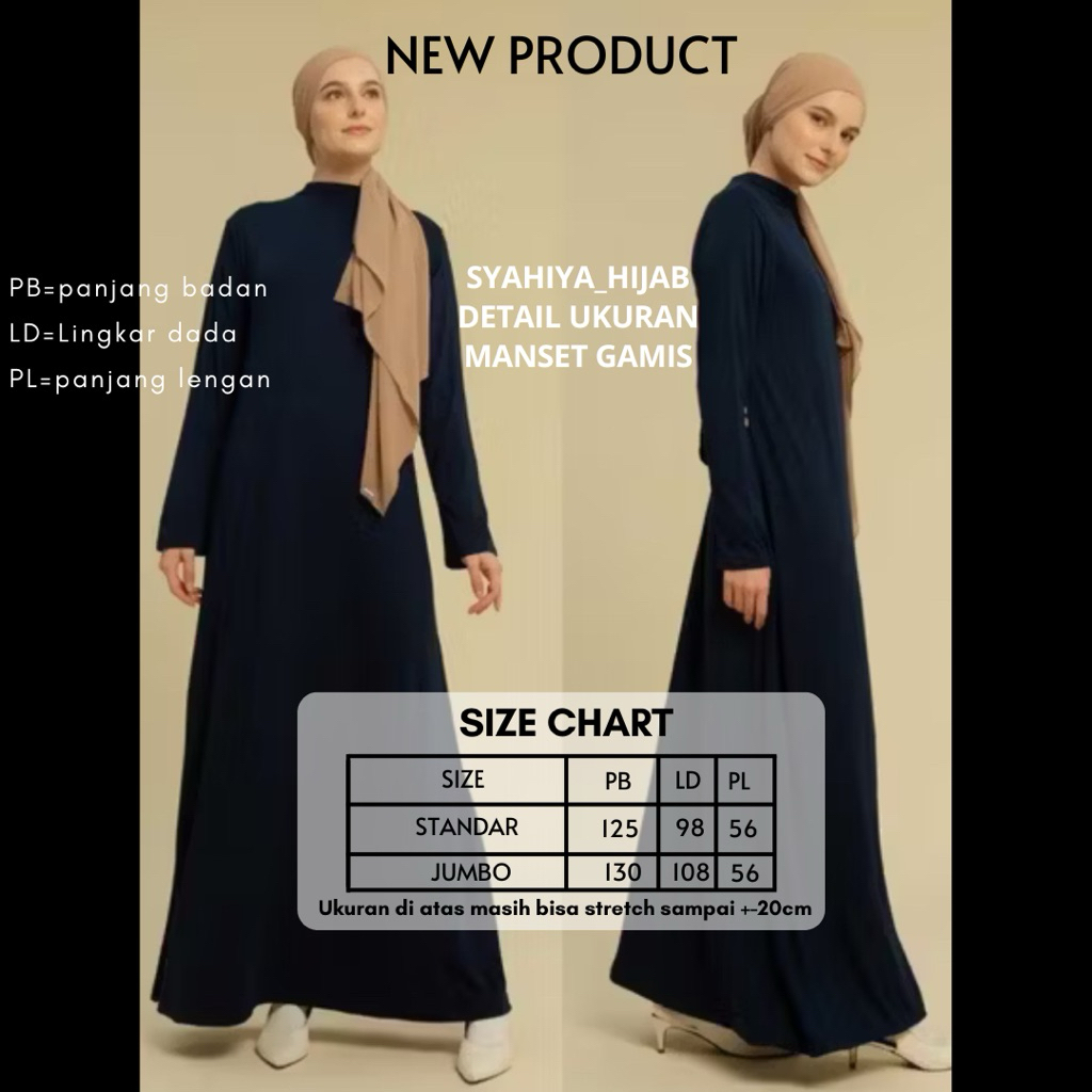 Manset gamis lengan panjang rayon | manset gamis lengan panjang bahan kaos rayon