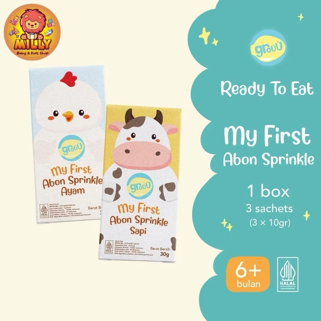 

Grouu - My First Abon Sprinkle Abon Mpasi & Anak (Abon Ayam & Abon Sapi) - BB Booster - No MSG