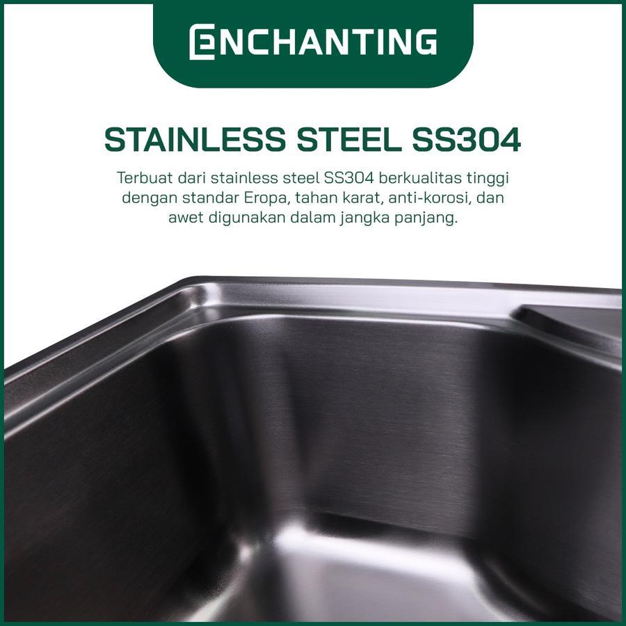 Kitchen Sink Bak Cuci Piring Europe Enchanting E1071 Stainless Steel