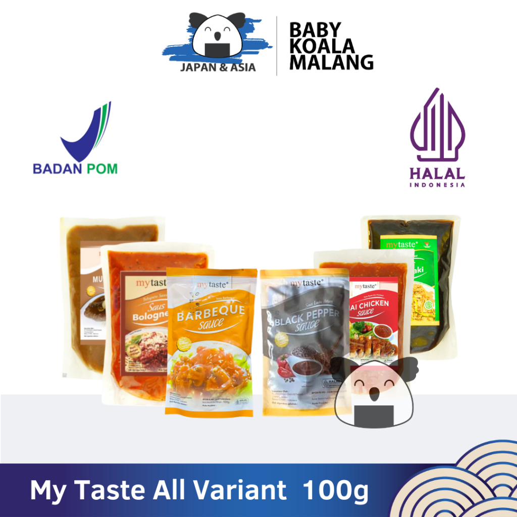 

MY TASTE All Variant 100 g Halalll | Blackpepper BBQ Thai Chili Teriyaki Bolognese Mushroom