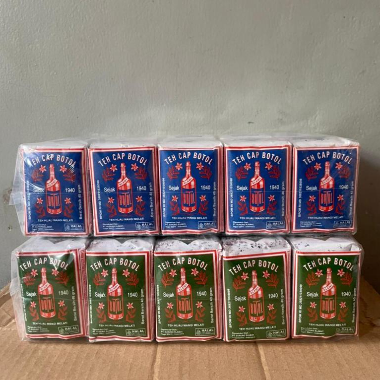 

SATUAN TEH TUBRUK CAP BOTOL HIJAU & BIRU 40 GR