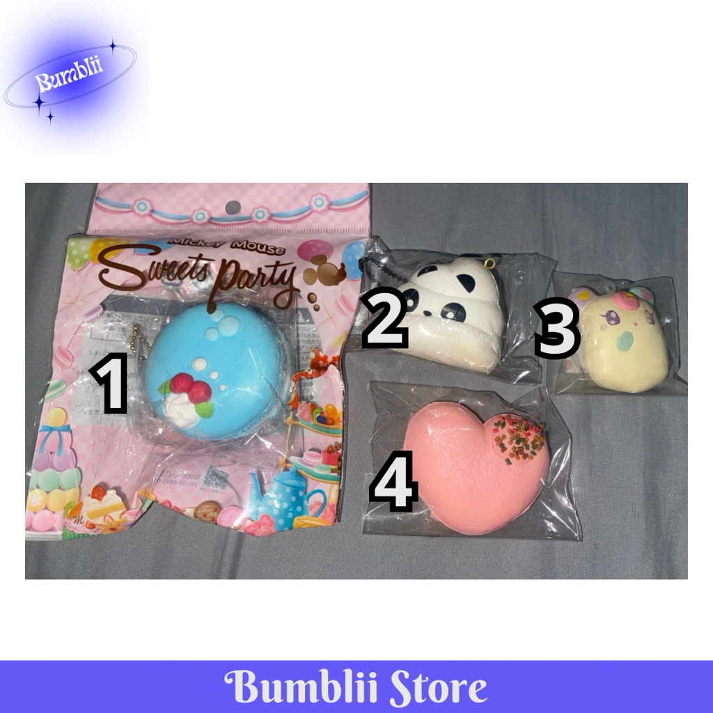 SQUISHY RARE MURAH IBLOOM MARMO JAPAN MACARON DISNEY NIC PUNIMARU