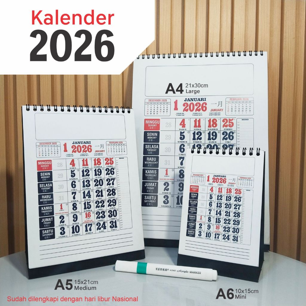 

Kalender 2026 Kalender meja,MAS-38 Kalender kantor,kalender souvenir