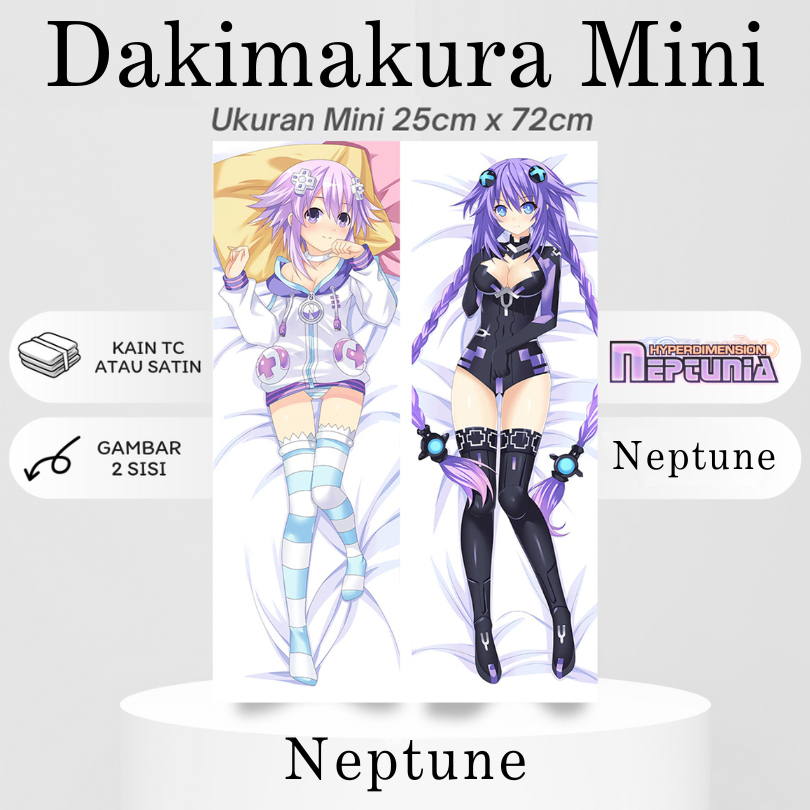 DAKIMAKURA Mini NEPTUNE NEPTUNIA - Sarung bantal Mini Waifu Anime Hyperdimension Neptunia