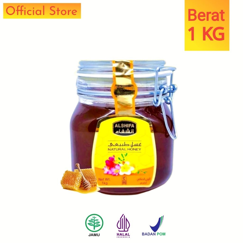 

Madu Arab AL-SHIFA ORIGINAL Kemasan 1kg Impor - Segel Hologram - Madu Saudi Arabia