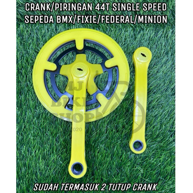 GEAR/GIR/CRANK SET SINGLE SPEED PIRINGAN 44T SEPEDA BMX/FIXIE/FEDERAL/MINION