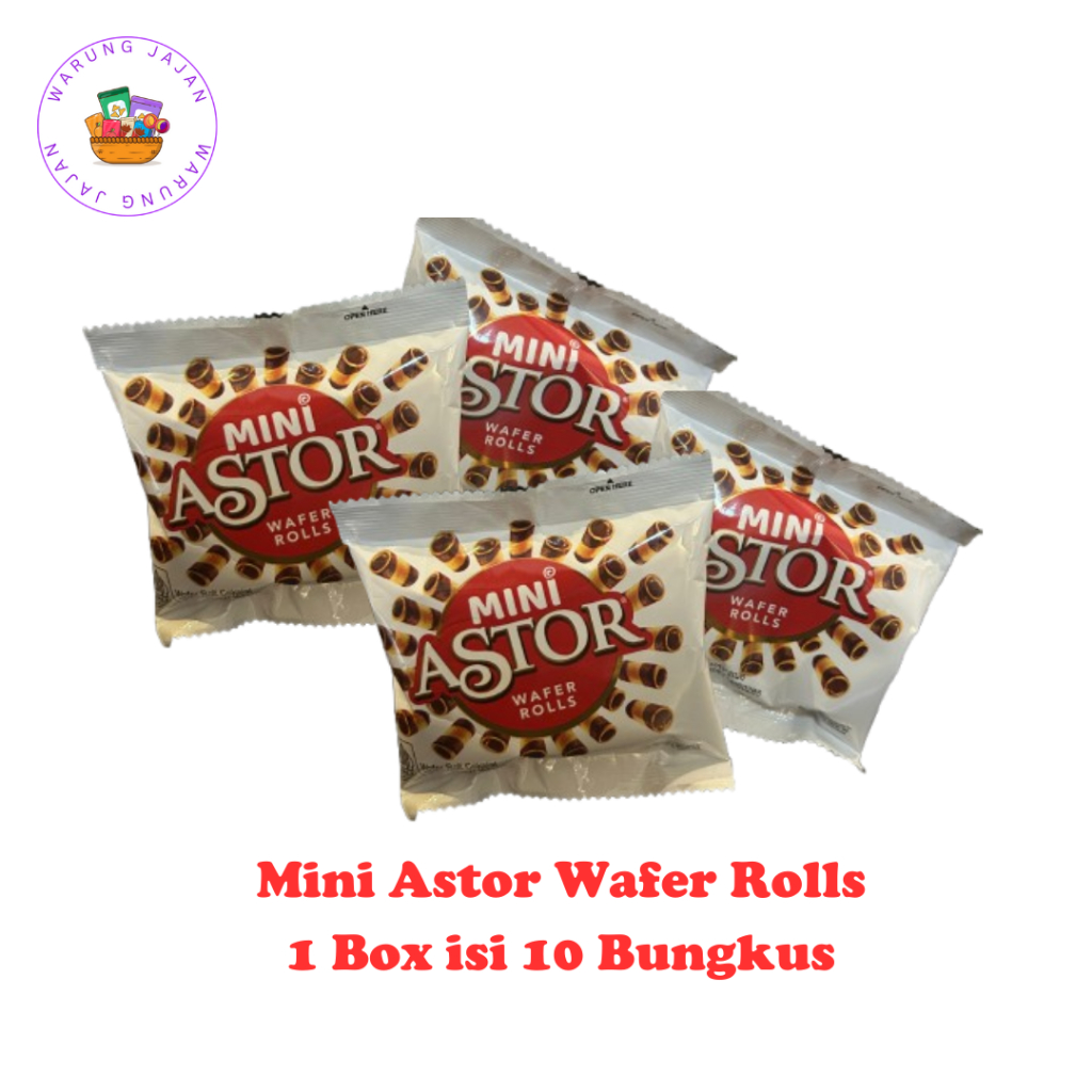 

Astor Mini Wafer Rolls 1 Box isi 10 Bungkus