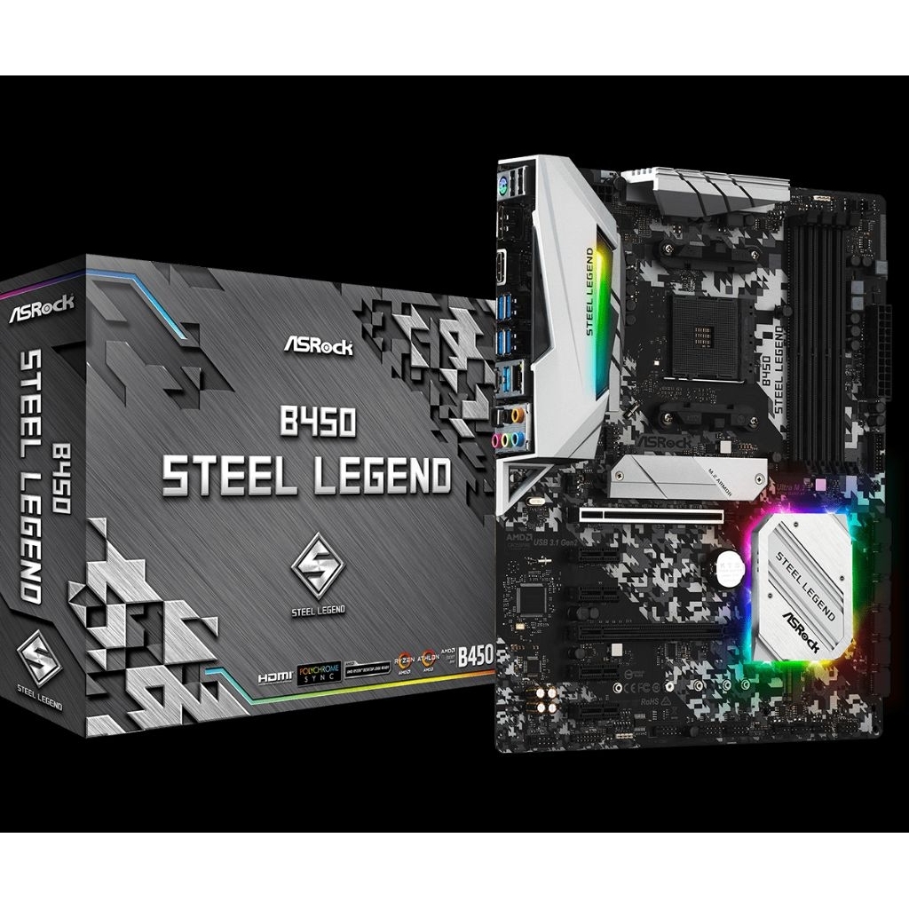 MOTHERBOARD B450 STEEL LEGEND ASROCK ATX AM4 SECOND