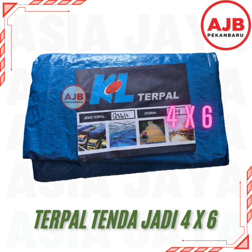 (/BKS) TERPAL BIRU TENDA JADI 4 X 6