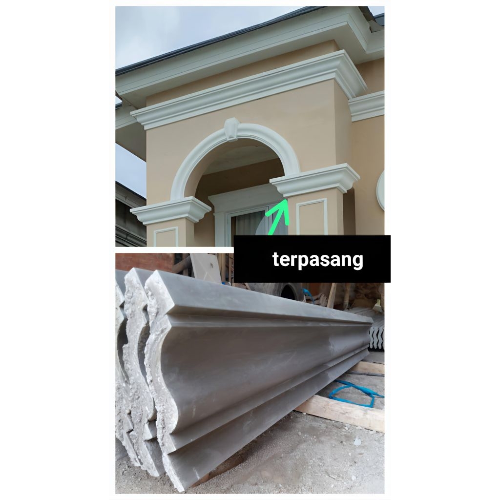 Lis dinding Lisplang profil classic bahan beton