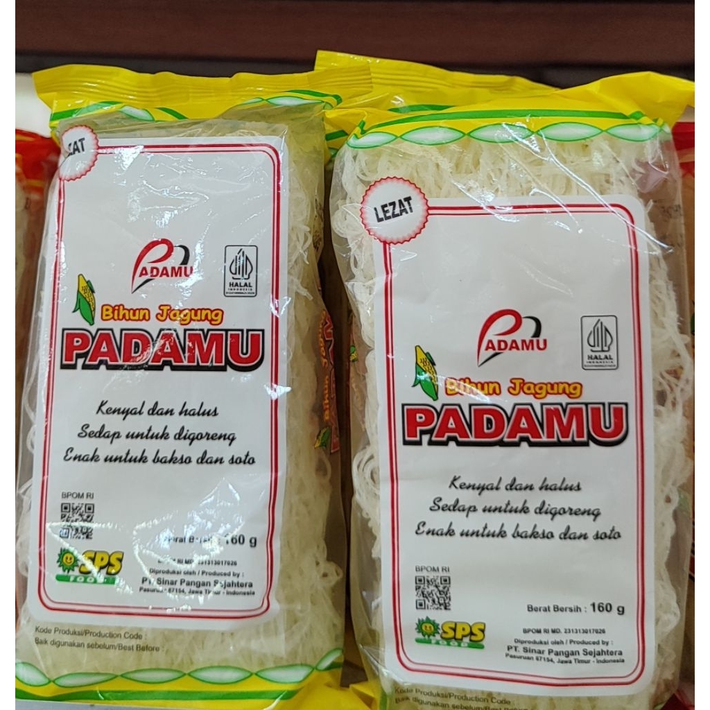 

Mie bihun jagung Padamu Kuning 160g isi 2pcs