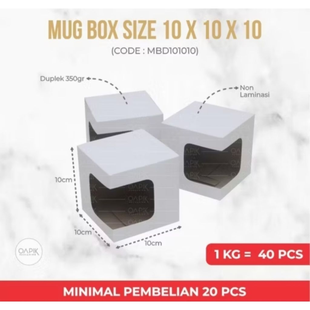 Mug Box 10x10x10 , Kemasan Gelas, Kemasan Mug , Packaging Gelas