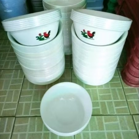 Mangkok plastik cap ayam jago 1 lusin