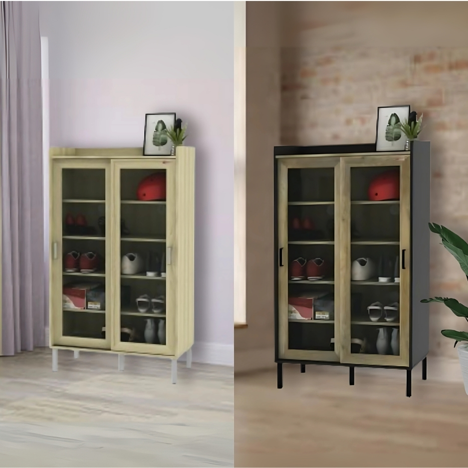 ACTIV JAZZ AUSTIN LS 80 (Lemari Sepatu Tertutup Pintu Kaca Modern Minimalis)