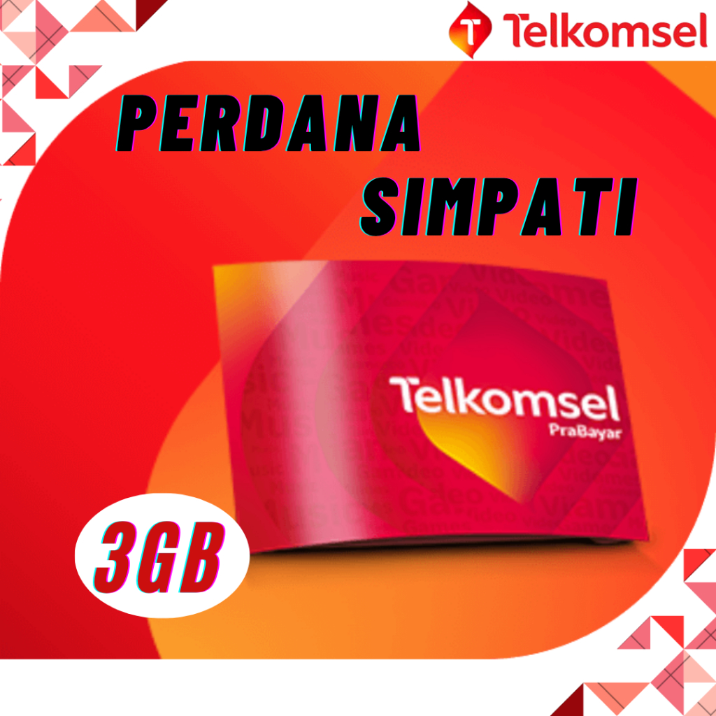 Kartu Perdana Telkomsel 3GB / 30 hari - Kartu Perdana Simpati Nasional 4G