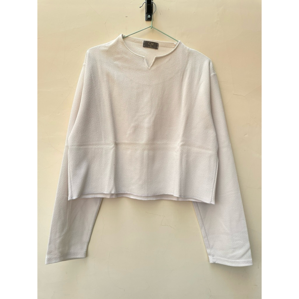 [PL] Atasan Putih Wanita Croptop