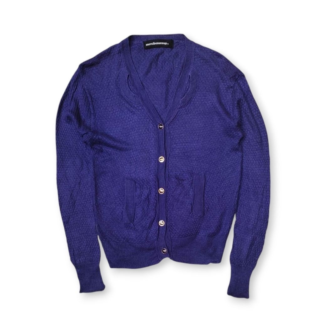 Mercibeaucoup by Issey Miyake Purple Cardigan
