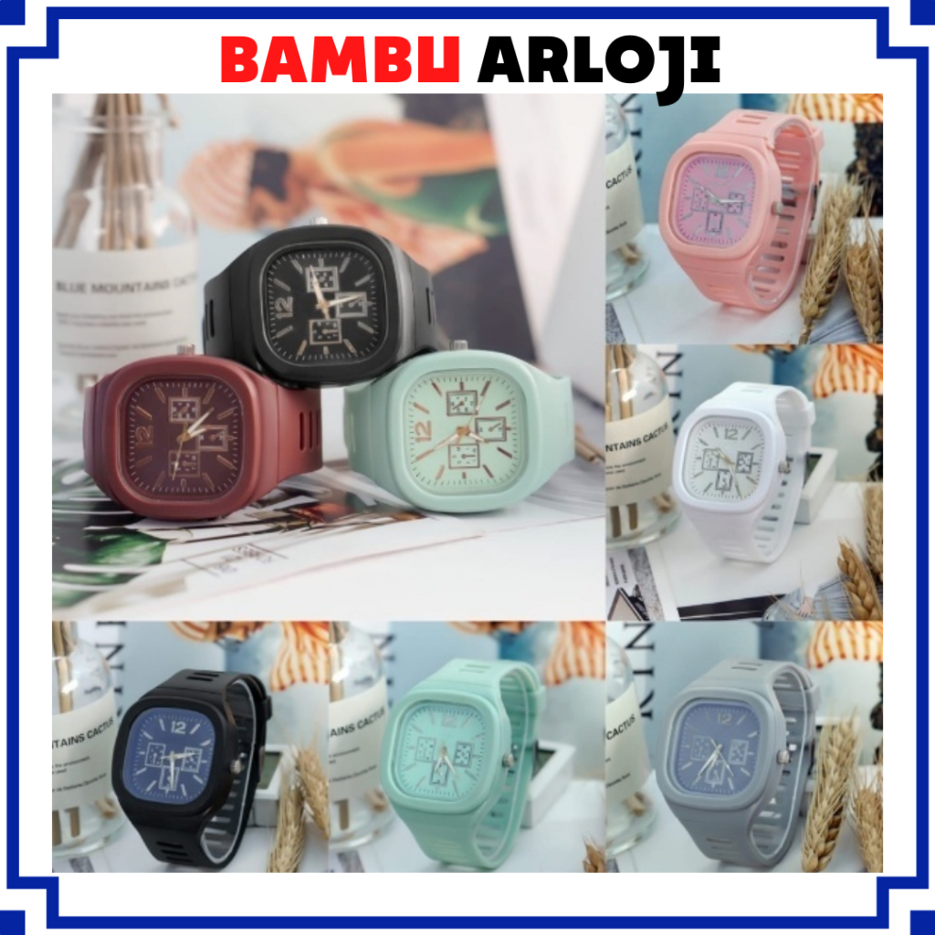 BAJ Jam Tangan Analog Chrono Pria Wanita Rubber Quartz Fashion Couple Anak Remaja Premium RM035