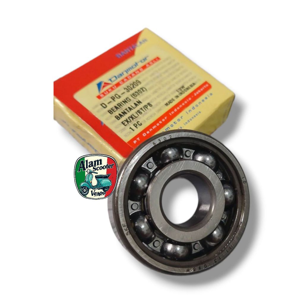 Laher 6302 danmotor Bearing Laher gigi susun Borobudur vespa excel exclusive ps strada pxe original 