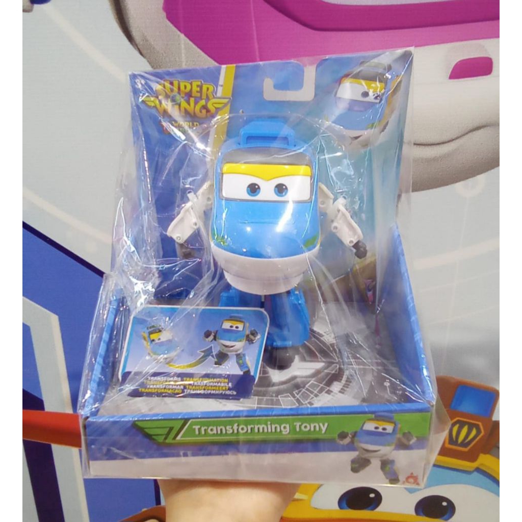 Mainan Robot Pesawat Super Wings Transforming Tony