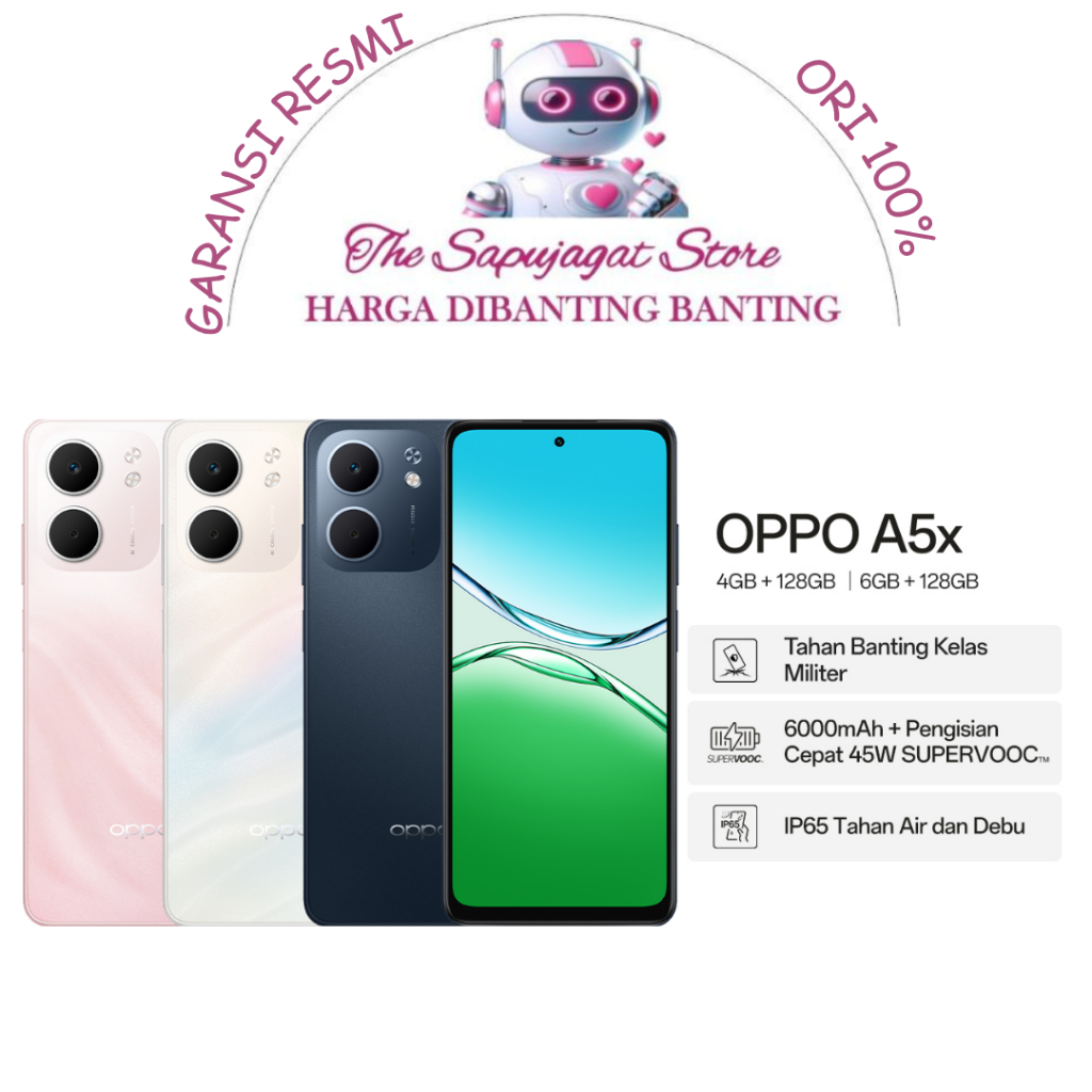 Oppo A5X 4/128 6/128 New Garansi Resmi Promo Bandung