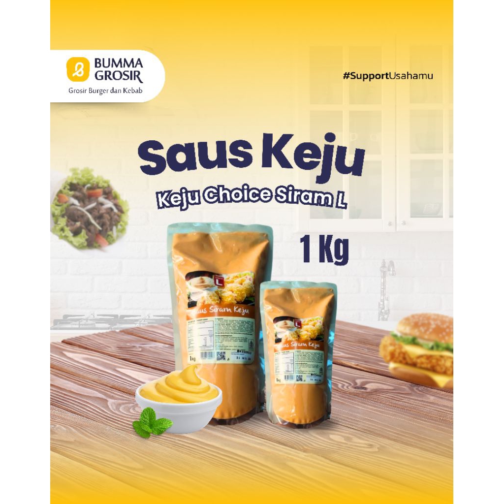 

Saus Keju Choice Siram L - saos keju - chesse sauce - Creamy chesse sauce-1kg
