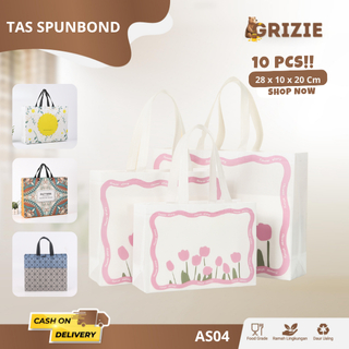 

Tas Spunbond / Goodie Bag Spunbond / Spoundbond Bag / Tas Belanja Spunbond Model Kotak Box Kantong Kain Souvenir | AS04