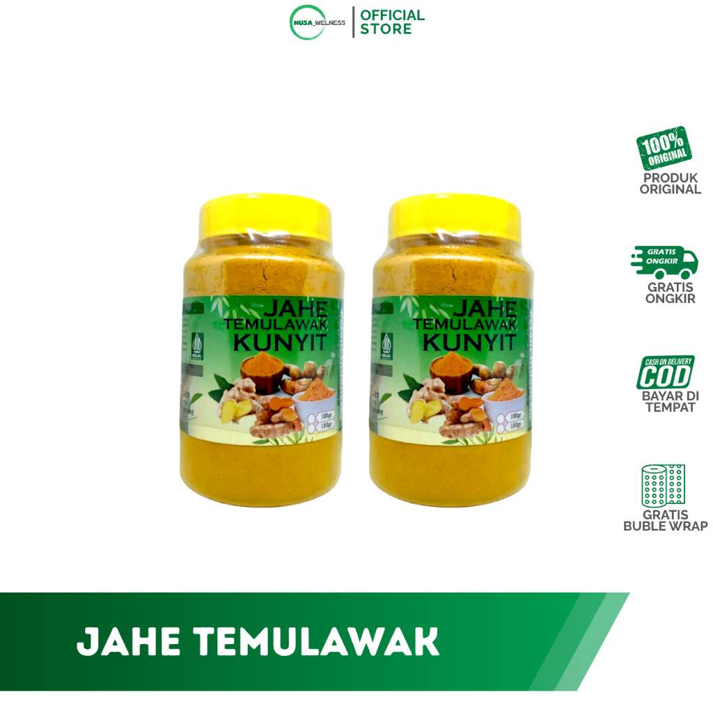 

JAHE TEMULAWAK KUNYIT BUBUK MURNI 150gram – rempah sehat tanpa campuran | 100% asli | untuk imun, pencernaan & stamina | cocok untuk jamu & minuman herbal | bisa COD