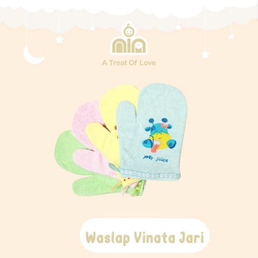 Nia Waslap Mandi Bayi Newborn Lembut Tebal Model Jari