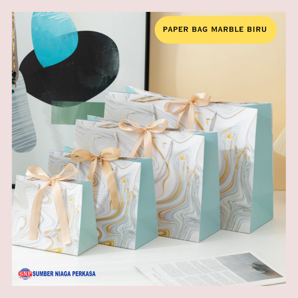 

Paper Bag Motif Marble Marmer Putih Kantong Kado Bingkisan Hadiah Goodie Bag Paperbag