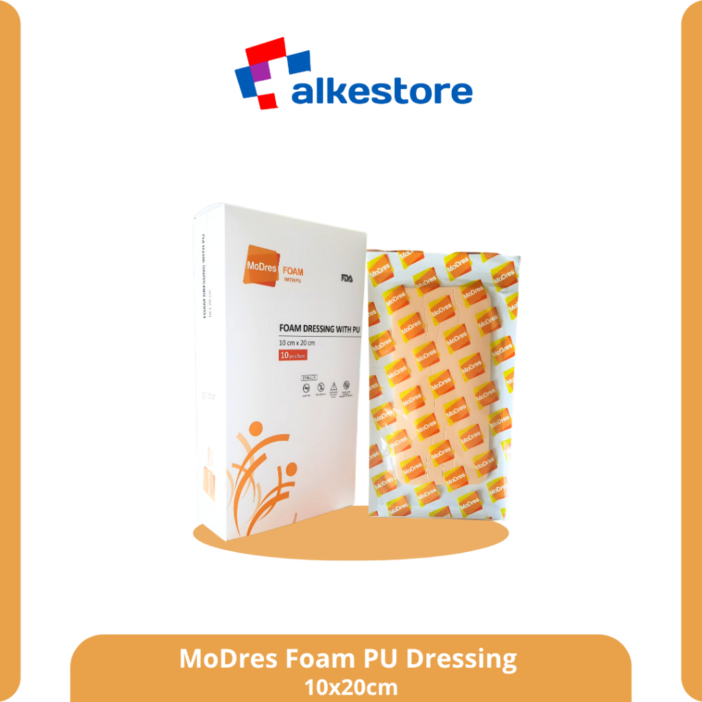 Modres Foam Dressing with PU 10x20 (Harga 1 Box)/Modres/Modres Foam/Modes/Foam Dressing/Plester Luka