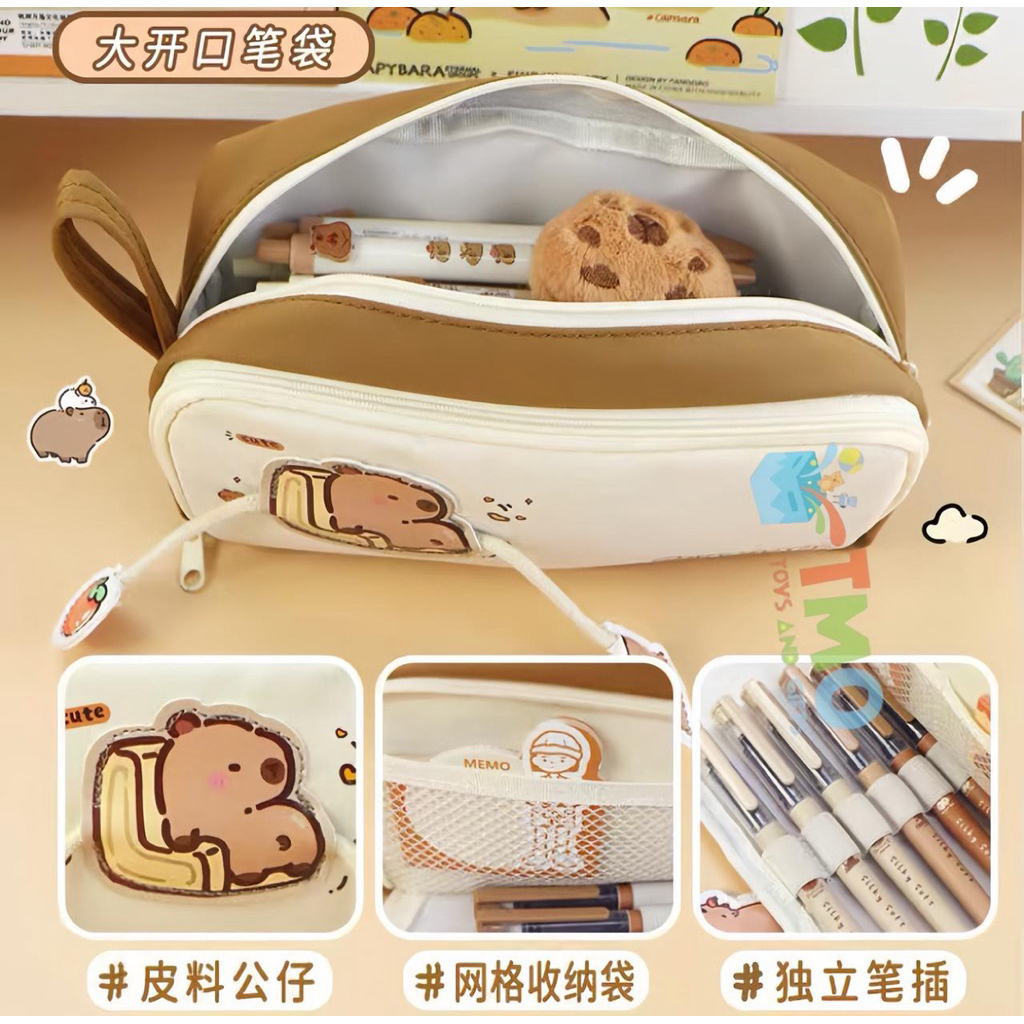 

Capybara MR PA Tempat Pensil Sekolah Kuliah Kantor Tempat Pensil Anak Dewasa Tempat Penyimpanan Alat Tulis Multifungsi