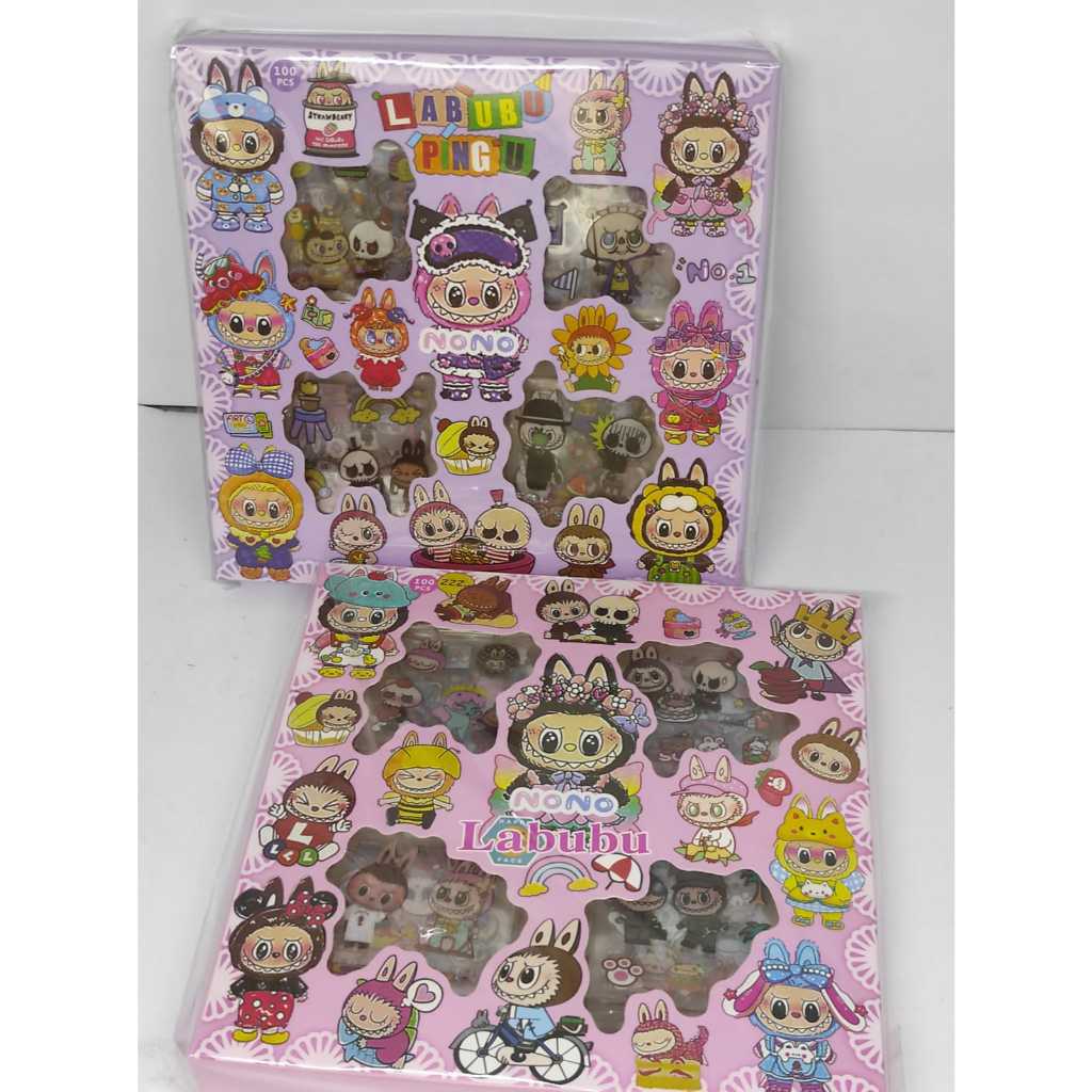 

STICKER LABUBU New / Terbaru Lucu viral 1 box isi 96 Decorasi