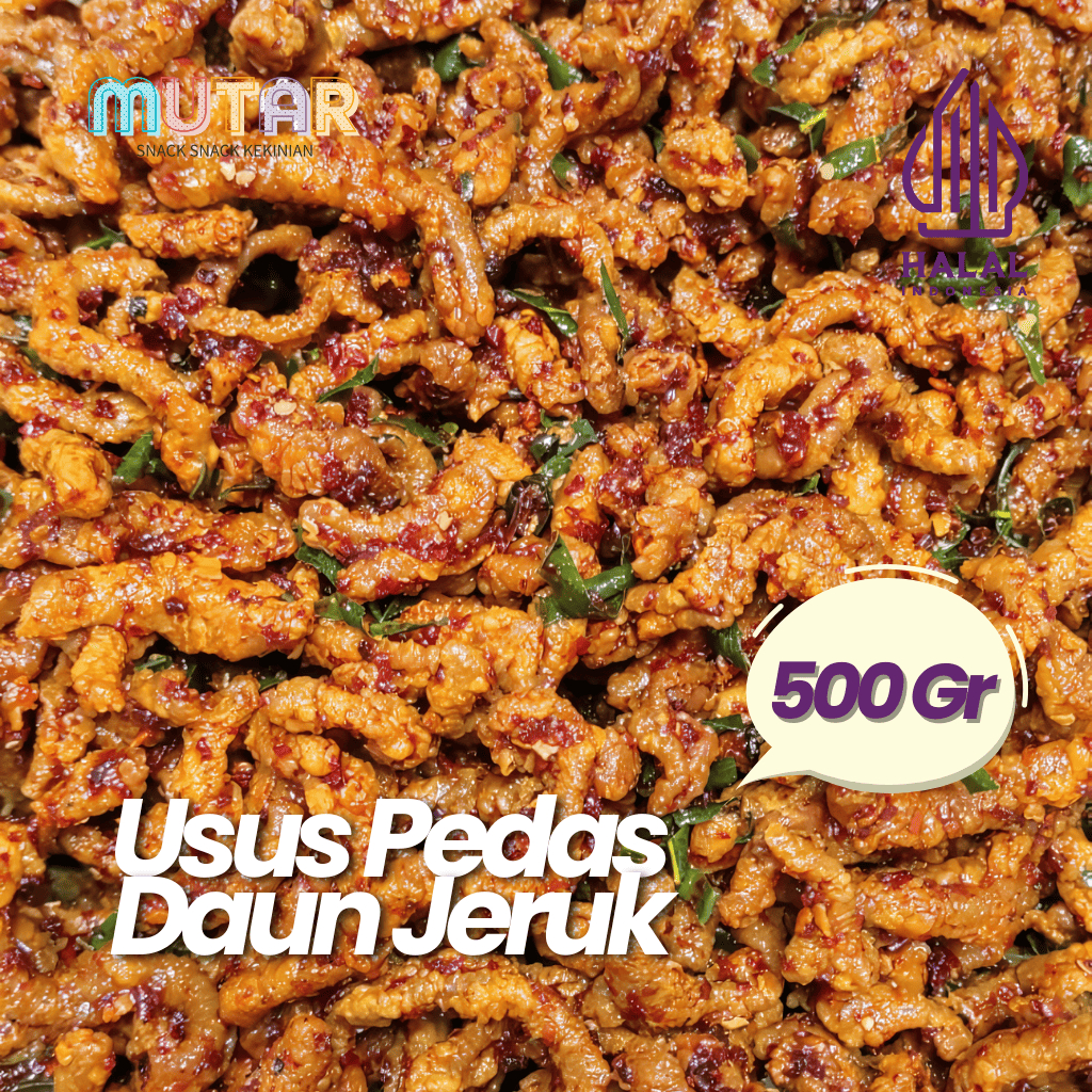 

Mutar Snack - Usus Pedas Daun Jeruk 500 Gr
