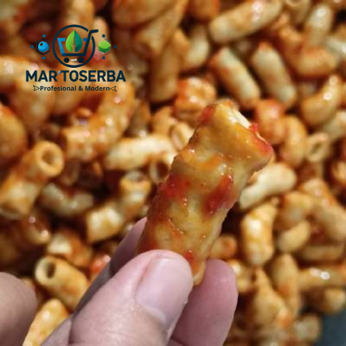 

MT MAKARONI PEDAS MANIS 500gr Makaroni Pedas Manis Gurih Makaroni Mekar Pedas Manis Camilan Snack