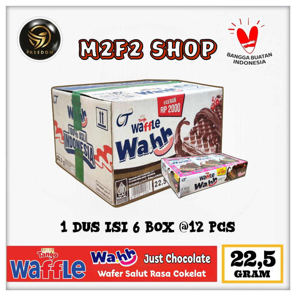 

Tango Waffle Wa.hh Just Chocolate | Wafer Salut Krim Cokelat Sachet - 22,5 gr (Kemasan Karton)