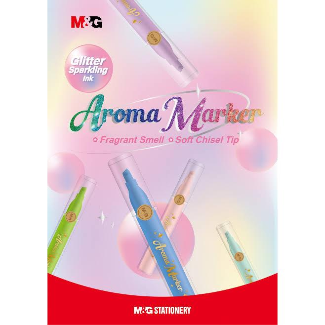 

M&G aroma marker /highlighter glitter /penanda dengan aroma wangi APMV09E8