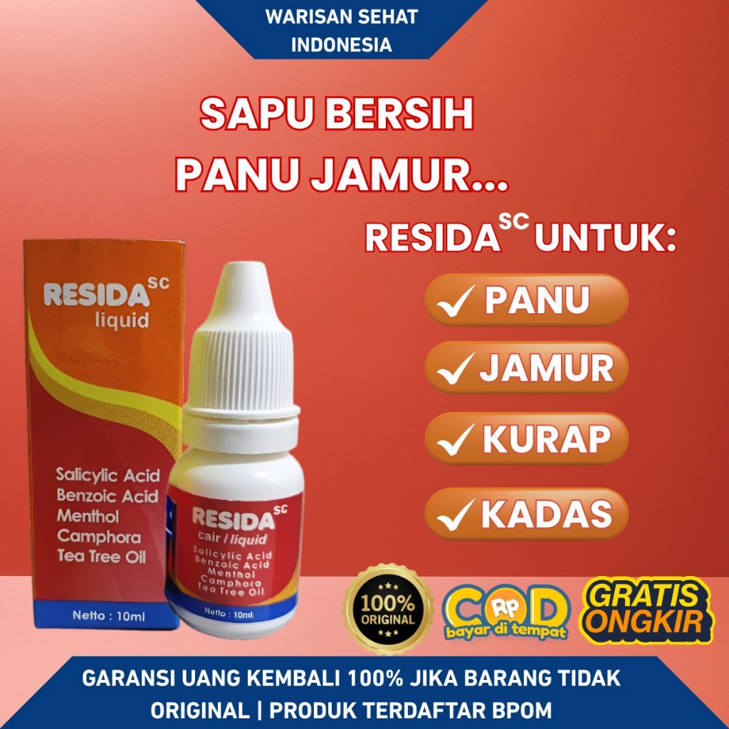 Obat Panu Cair Resida Paling Ampuh Atasi Gatal Akibat Jamur Panu Kadas Kurap Untuk Anak dan Dewasa O
