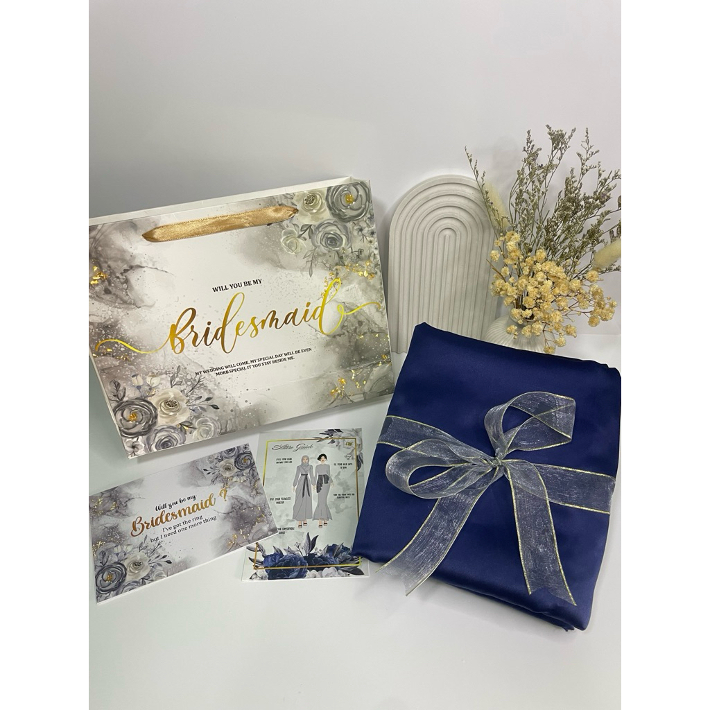 Paket kain bridesmaid dress premium satin velvet seragam nikah seragam wisuda (FREE PAPERBAG)