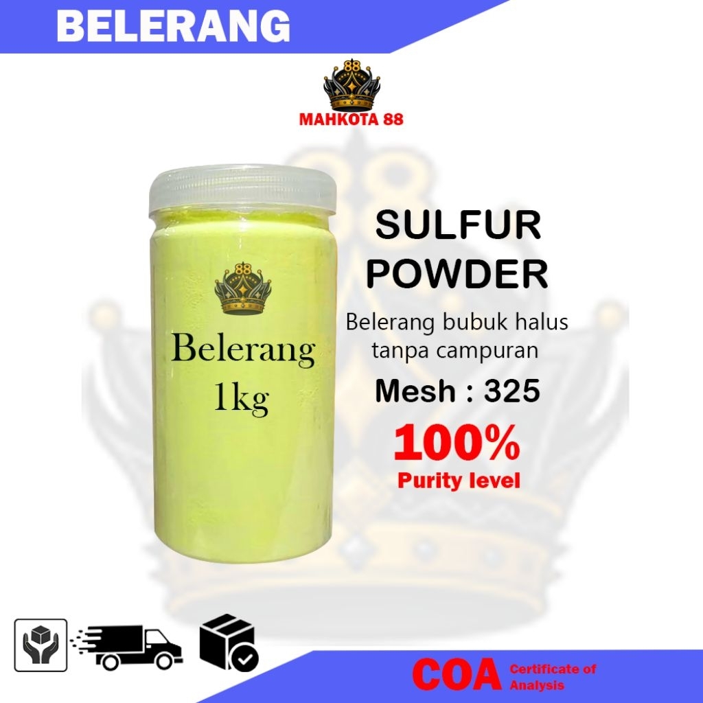 belerang bubuk Halus 1kg / Sulfur Powder / Belerang Powder / Belerang asli / Murah