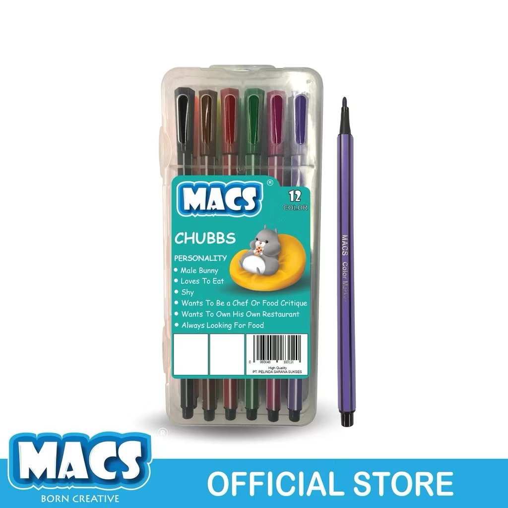 

Spidol Macs isi 12 pcs