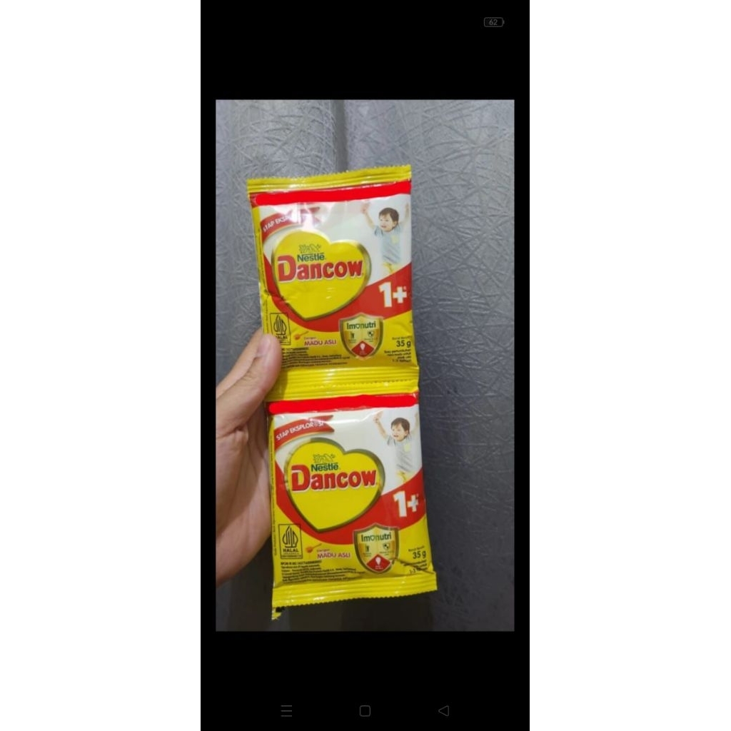 susu bubuk dancow 1+ madu kemasan sachet 35gr×10 sachet