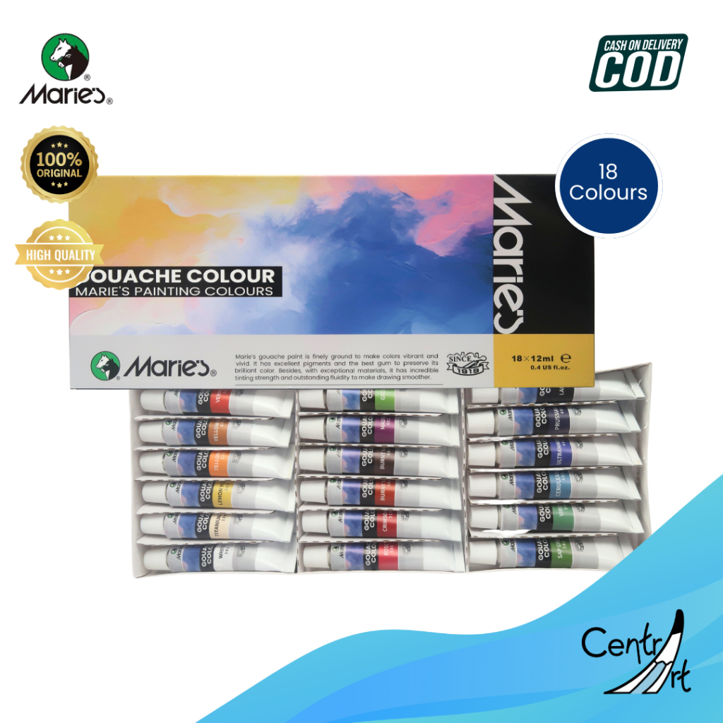 

Maries Gouache Set 18 Warna x 12ml - 7318B