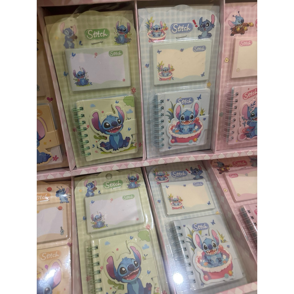 

1 BOX NOTEBOOK DAN STICKY NOTE STITCH ISI 24