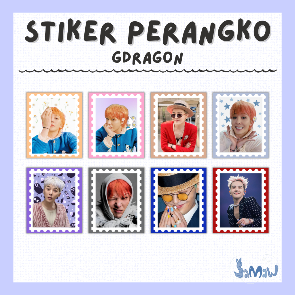 

Stiker Perangko GDragon | Stiker Perangko | Sticker Journaling | Stiker Kpop | Stiker Freebies | GD
