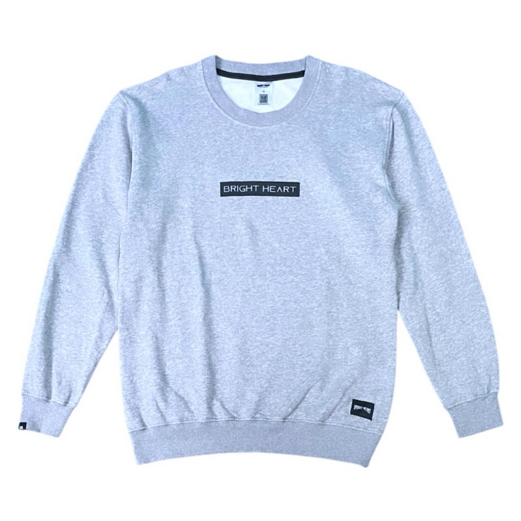 Crewneck Misty Grey 100%Cotton Fleece